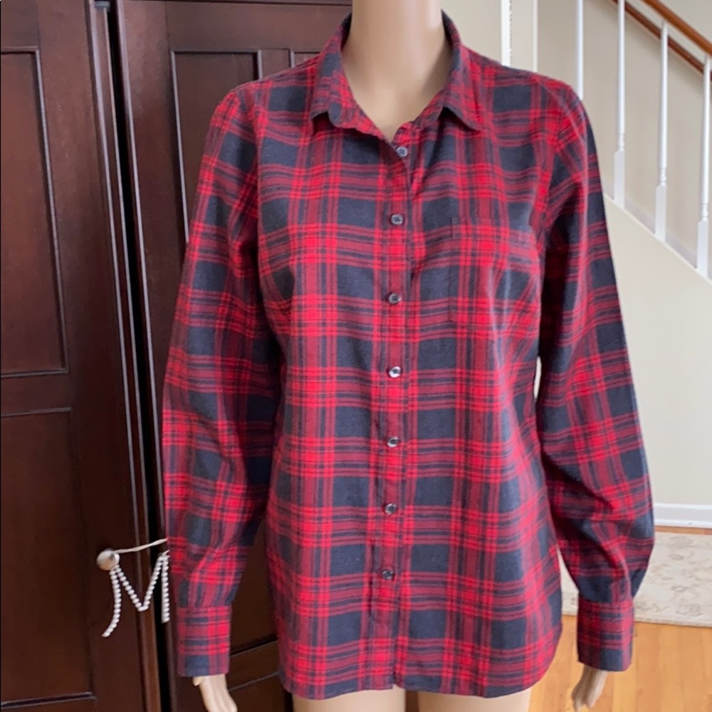 J. Crew sz M EUC 100% cotton flannel type shirt